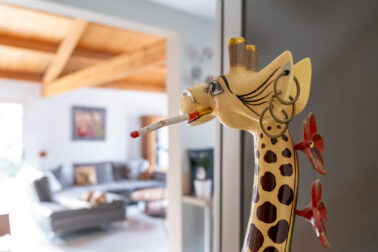 girafe cigarette décor cuisine