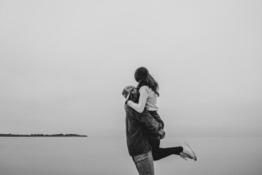 amoureux porté femme mer