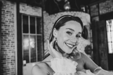 portrait mariée boucle d'oreille